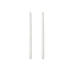 Duo de Lampes Bougie, Taper, blanc, Ø2,3cm, H35cm, LED, dim, 2400K, 6 lm -Uyuni