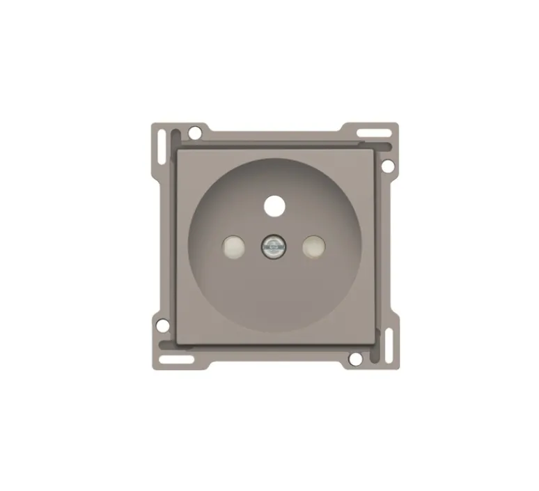 Prise*Niko Enjoliveur, Intense, Simple, Bronze coated, Prise-2P+T x1, L5,6cm, H5,6cm -