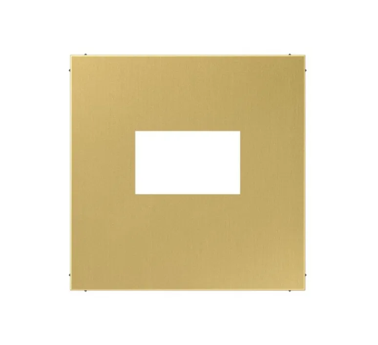 Prise*Jung Enjoliveur, LS 990, Laiton doré, Prise-USB A/C x1, L7cm, H7cm -