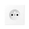 Enjoliveur, LS 990, Simple, Blanc mat, Prise-2P+T x1, L7cm, H7cm - Jung