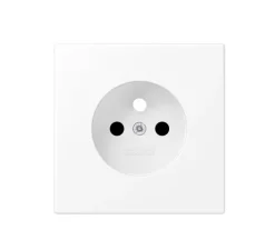 Enjoliveur, LS 990, Simple, Blanc mat, Prise-2P+T x1, L7cm, H7cm - Jung