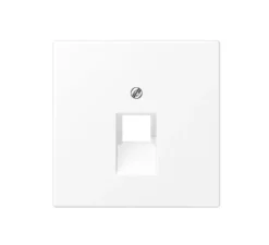 Enjoliveur, LS 990, Simple, Blanc mat, Prise-RJ45 x1, L7cm, H7cm - Jung