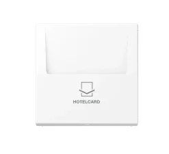 Interrupteur*Jung Enjoliveur, LS 990, Simple, Blanc mat, Interrupteur carte hôtel x1, L7cm, H7cm -