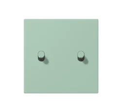 Interrupteur*Jung Enjoliveur, LS 1912, Simple, Le Corbusier Vert Anglais clair 32041, Interrupteur x2, L8,5cm, H6,7cm -