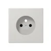 Enjoliveur, Prise, LS 990, Simple, Gris clair, Prise-2P+T x1, L7cm, H7cm - Jung