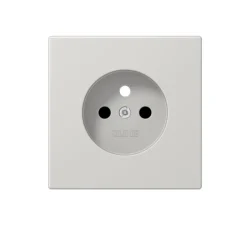 Enjoliveur, Prise, LS 990, Simple, Gris clair, Prise-2P+T x1, L7cm, H7cm - Jung