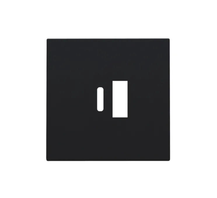 Enjoliveur, Pure, Simple, Black coated, Prise-USB A/C x1, L4,4cm, H4,4cm - Niko