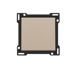 Interrupteur*Niko Enjoliveur, Pure, Simple, Steel champagne coated, Interrupteur x1, L5,6cm, H5,6cm -