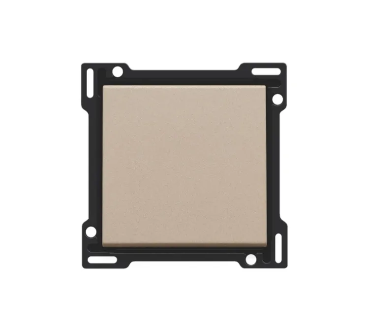 Enjoliveur, Pure, Simple, Steel champagne coated, Interrupteur x1, L5,6cm, H5,6cm - Niko