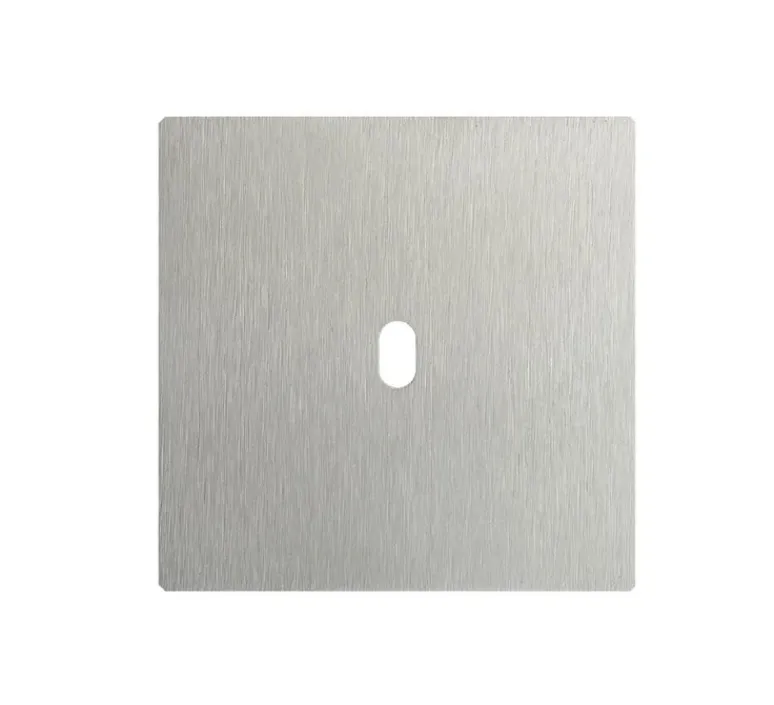 Interrupteur*Font Barcelona Façade, 5.1, Bridge, Simple, Acier inox brossé, Interrupteur x1, L9cm, H9cm -