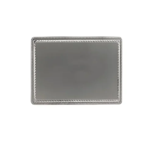 Façade, 1950, Simple, Nickel satiné, Interrupteur x1, L12,5cm, H9cm - Fontini