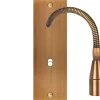 Façade à vis, Confidence, Etroit-long, Vieux bronze, Interrupteur x1, Liseuse x1, L4cm, H12,5cm - Modelec