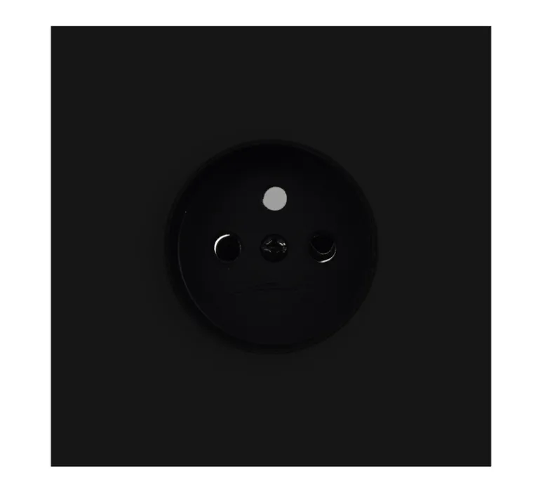 Prise*Font Barcelona Façade, Bridge, Simple, Noir mat, Prise-PC x1, L9cm, H9cm -