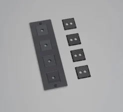 Façade, Buster, Quadruple vertical, Bronze fumé, Avec insert, L9cm, H30,3cm - Buster & Punch