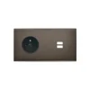 Façade, Confidence, Double horizontal, Canon de fusil, Prise-2P+T x1, Prise-USB x2, L15,1cm, H8cm - Modelec