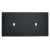 Façade, Confidence, Double horizontal, Noir mat, Interrupteur x2, L15,1cm, H8cm - Modelec
