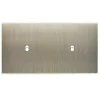 Interrupteur*Modelec Façade, Confidence, Double horizontal, Acier brossé, Interrupteur x2, L15,1cm, H8cm -