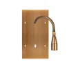 Interrupteur*Modelec Façade, Confidence, Double vertical, Vieux bronze, Interrupteur x1 et Liseuse x1, L8cm, H15,1cm -