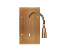 Interrupteur*Modelec Façade, Confidence, Double vertical, Vieux bronze, Interrupteur x1 et Liseuse x1, L8cm, H15,1cm -