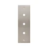Façade, Confidence, Etroit-long, Nickel satiné, Interrupteur x3, À vis, L4cm, H12,5cm - Modelec