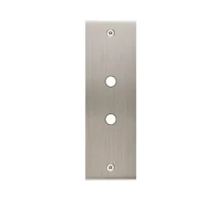 Interrupteur*Modelec Façade, Confidence, Etroit-long, Nickel satiné, Interrupteur x2, À vis, L4cm, H12,5cm -