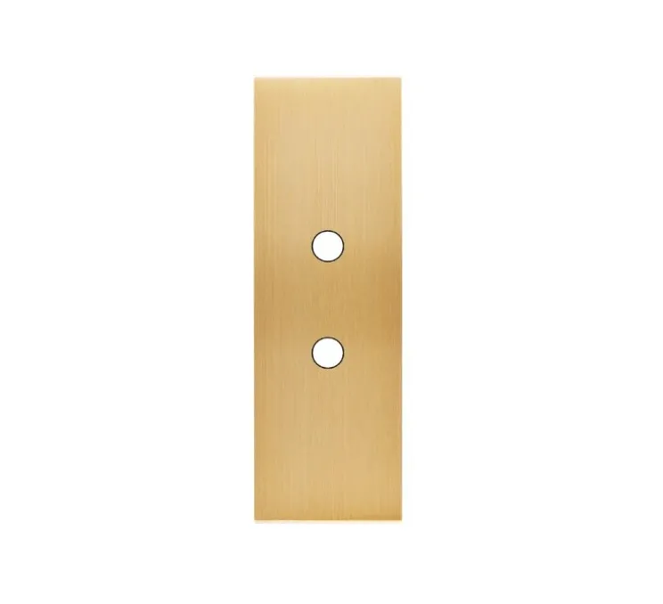 Façade, Confidence, Etroit-long, Laiton brossé, Push x2, L4cm, H12,5cm - Modelec