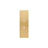 Façade, Confidence, Etroit-long, Laiton brossé, Interrupteur x2, L4cm, H12,5cm - Modelec