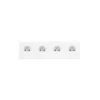 Façade, Confidence, Quadruple horizontal, Blanc mat, Prise-2P+T x4, L29,3cm, H8cm - Modelec