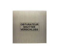 Accessoires*Modelec Façade, Confidence, Simple, Acier brossé, Obturateur, L8cm, H8cm -