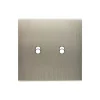 Façade, Confidence, Simple, Acier brossé, Interrupteur x2, Confidence, L8cm, H8cm - Modelec