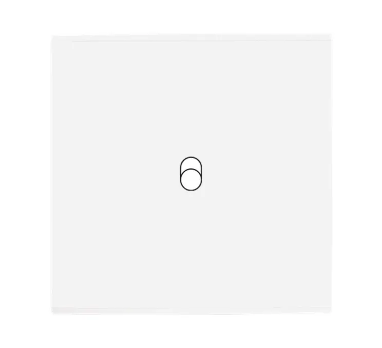 Façade, Confidence, Simple, Blanc Email, Interrupteur x1, L8cm, H8cm - Modelec
