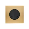Accessoires*Modelec Façade, Confidence, Simple, Laiton brossé, Sortie de câble x1, L8cm, H8cm -