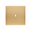 Façade, Confidence, Simple, Laiton brossé, Interrupteur x1, L8cm, H8cm - Modelec