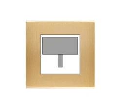 Accessoires*Modelec Façade, Confidence, Simple, Laiton brossé, Détecteur de présence x1, L8cm, H8cm -