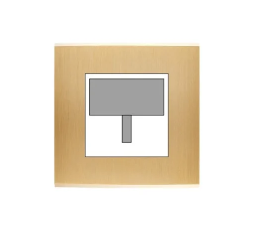 Accessoires*Modelec Façade, Confidence, Simple, Laiton brossé, Détecteur de présence x1, L8cm, H8cm -