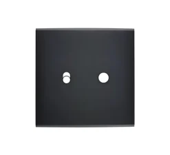 Interrupteur*Modelec Façade, Confidence, Simple, Noir, Interrupteur x2, Levier et push, L8cm, H8cm -