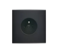 Façade, Confidence, Simple, Noir, Prise-PC x1, L8cm, H8cm - Modelec
