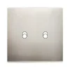 Façade, Confidence, Simple, Nickel satiné, Interrupteur x2, L8cm, H8cm - Modelec