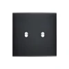 Interrupteur*Modelec Façade, Confidence, Simple, Noir, Interrupteur x2, L8cm, H8cm -