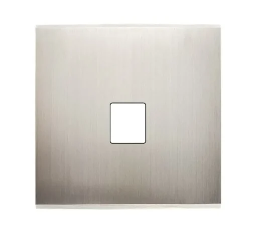 Façade, Confidence, Simple, Nickel satiné, Prise-RJ45 x1, L8cm, H8cm - Modelec