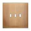 Façade, Confidence, Simple, Vieux bronze, Interrupteur x3, L8cm, H8cm - Modelec