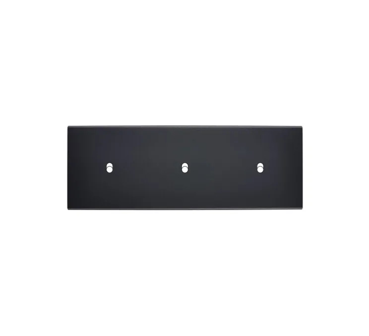 Façade, Confidence, Triple horizontal, Noir mat, Interrupteur x1, Interrupteur x1, Interrupteur x1, L22,2cm, H8cm - Modelec