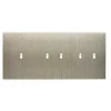 Façade, Confidence, Triple horizontal, Acier brossé, Interrupteur x5, L22,2cm, H8cm - Modelec