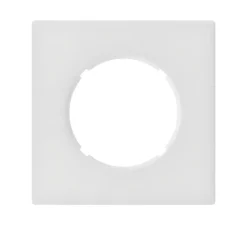 Prise|Interrupteur*Fontini Façade, DOM, Simple, Blanc mat, Interrupteur ou prise, L8,6cm, H8,6cm -
