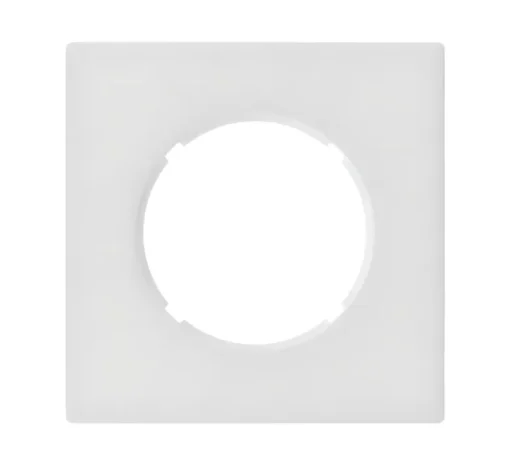 Prise|Interrupteur*Fontini Façade, DOM, Simple, Blanc mat, Interrupteur ou prise, L8,6cm, H8,6cm -
