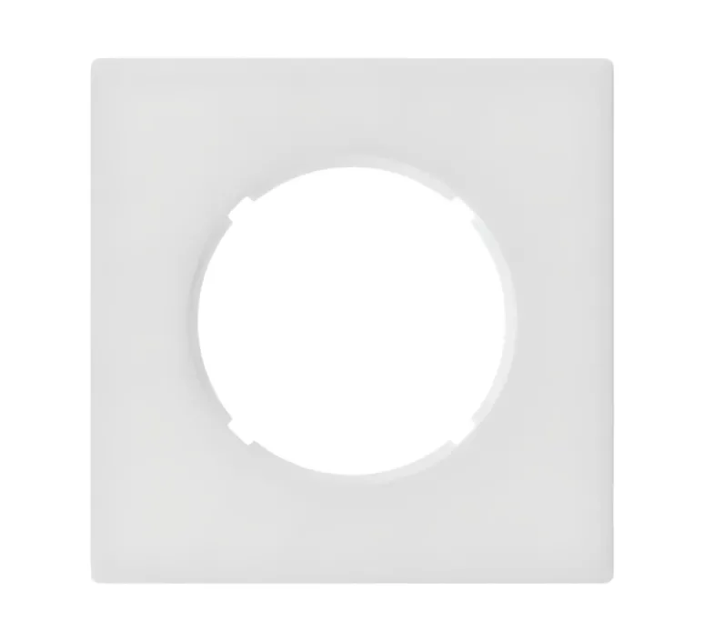 Prise|Interrupteur*Fontini Façade, DOM, Simple, Blanc mat, Interrupteur ou prise, L8,6cm, H8,6cm -