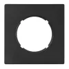 Prise|Interrupteur*Fontini Façade, DOM, Simple, Noir mat, Interrupteur ou prise, L8,6cm, H8,6cm -