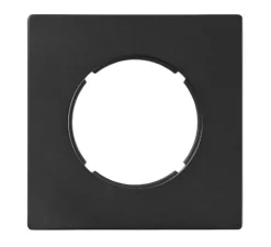 Prise|Interrupteur*Fontini Façade, DOM, Simple, Noir mat, Interrupteur ou prise, L8,6cm, H8,6cm -