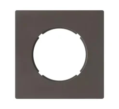 Prise|Interrupteur*Fontini Façade, DOM, Simple, Taupe mat, Interrupteur ou prise, L8,6cm, H8,6cm -