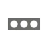 Façade, DOM, Triple horizontal ou vertical, Taupe mat, Interrupteur ou prise, L22,8cm, H8,6cm - Fontini